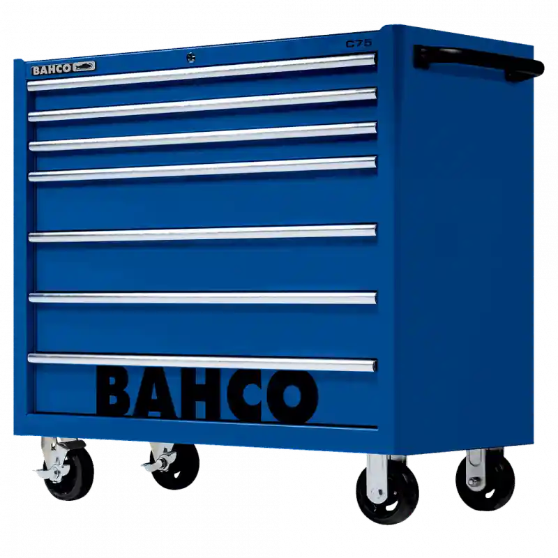 Servante classique C75 40" 7 tiroirs bleu charge 1100 kg 986x501x1100m