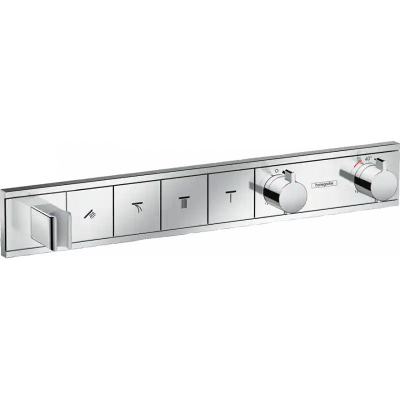 Module thermostatique RainSelect encastré avec 4 fonctions chromé