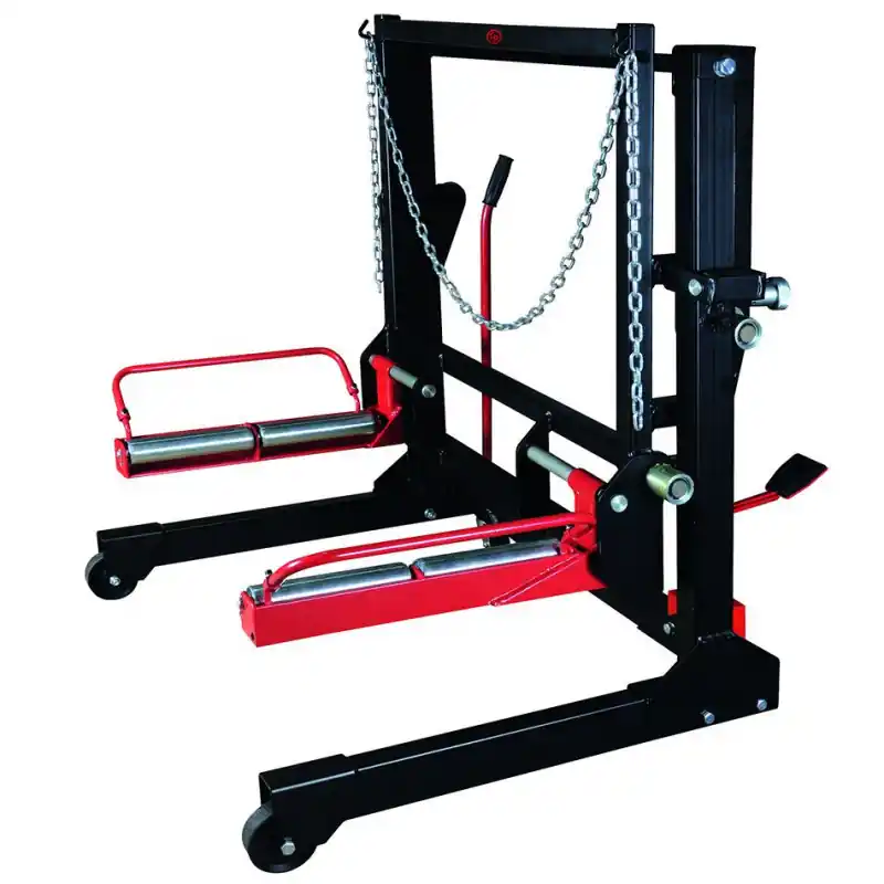 Positionneur roues charge 700 kg Ht maxi 1430mm largeur fourche maxi 6