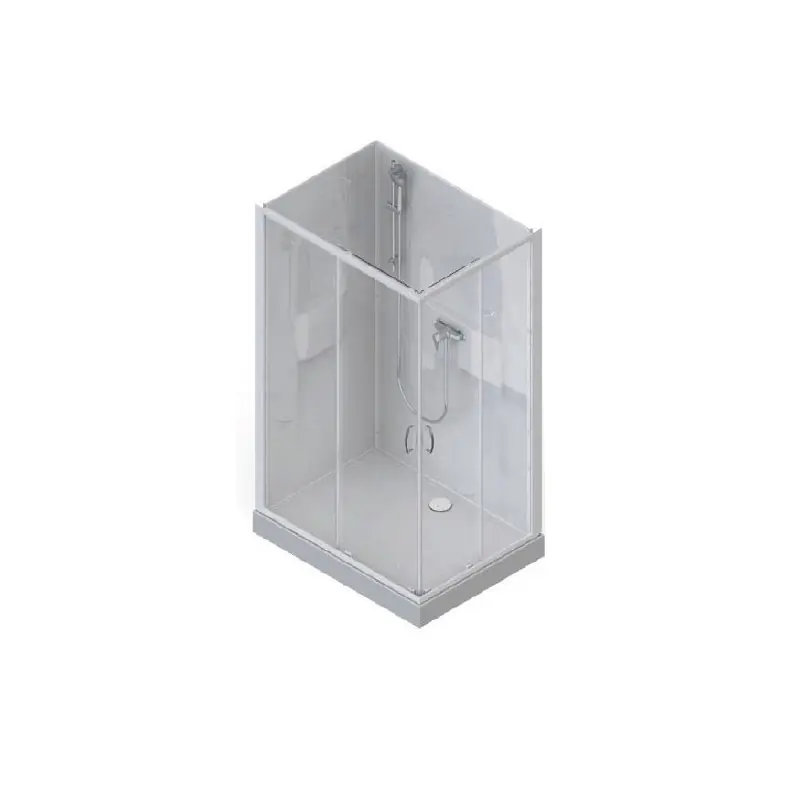 Cabine douche rectangle 1000x800mm porte coulissanteVerre transparent