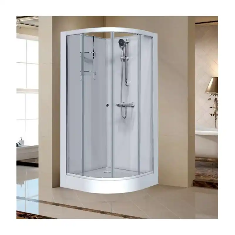 Cabine Iziglass2 Coulissante 1/4 Rond 90 Verre Transparent