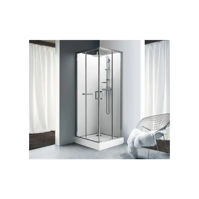 Cabine douche Kara carré portes coulissantes 90x90cm L11KA8C0201