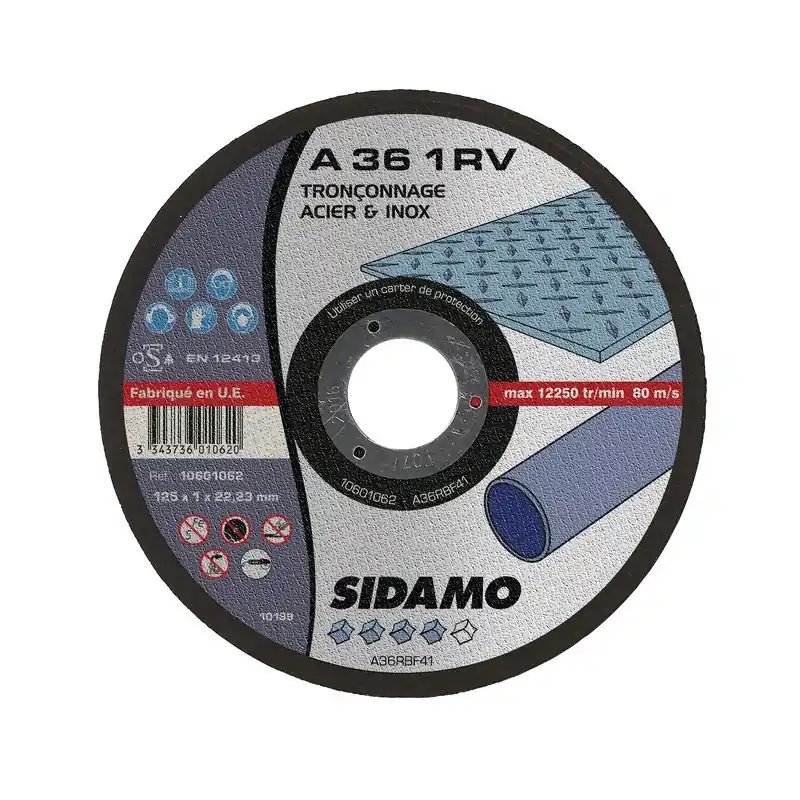 25 Disques à tronçonner Ultra Acier Inox D.125 X 1 X 22,23