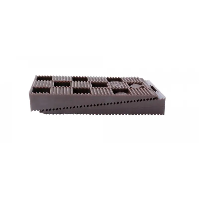 100 Pièces de cale crantée 188555 90x45x15mm marron en carton Edma