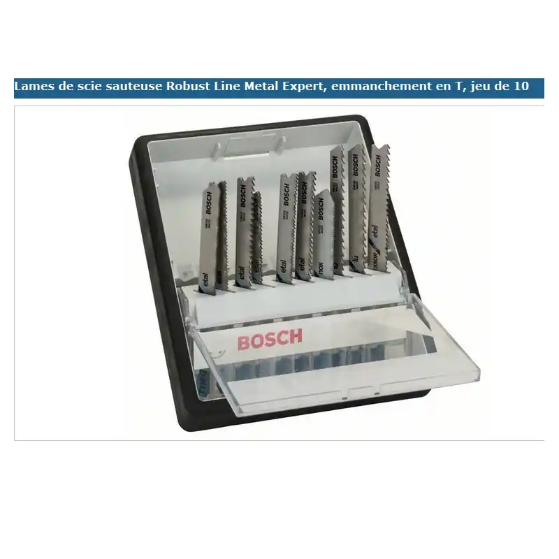 10 lames scie sauteuse Métaux Robust Line Metal Expert emmanchement T