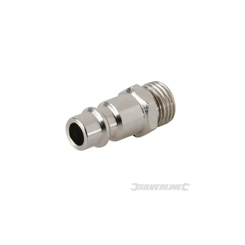 2 coupleurs Euro baïonnette/filetage 1/4" BSP mâle tuyau air comprimé