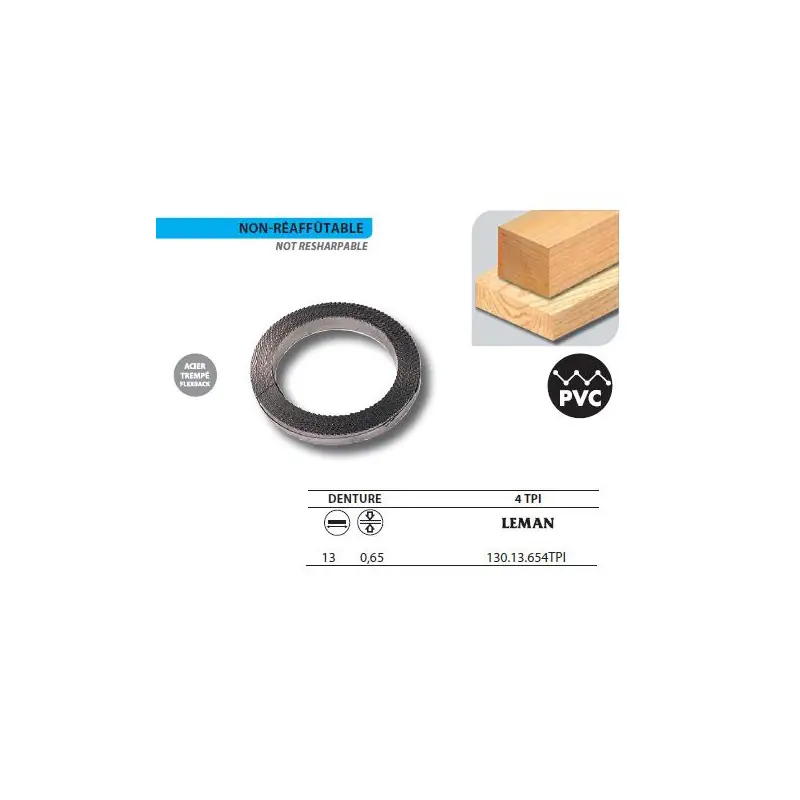 1 Rouleau de 50 mètres Lame scie à ruban en acier trempé Flexback 13x0