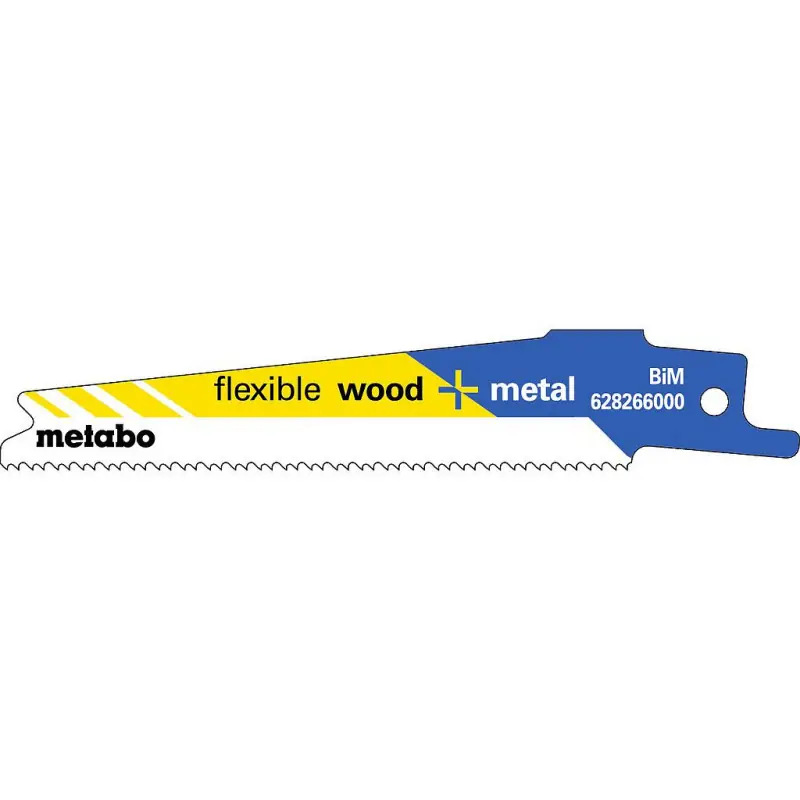 5 Lames de scie sabre «flexible wood metal» 100 x 0,9 mm
