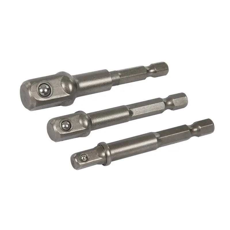 3 porte-douilles Queue 6 pans 1/4