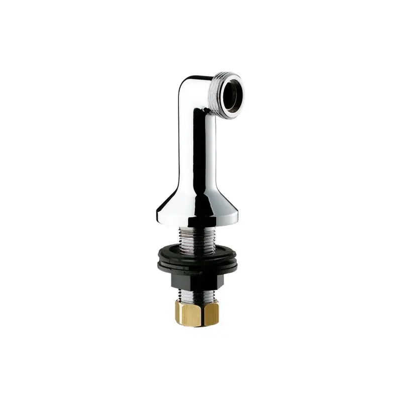 2 Raccords colonnettes embase fondue H.70 mm Diam 14 en laiton chromé