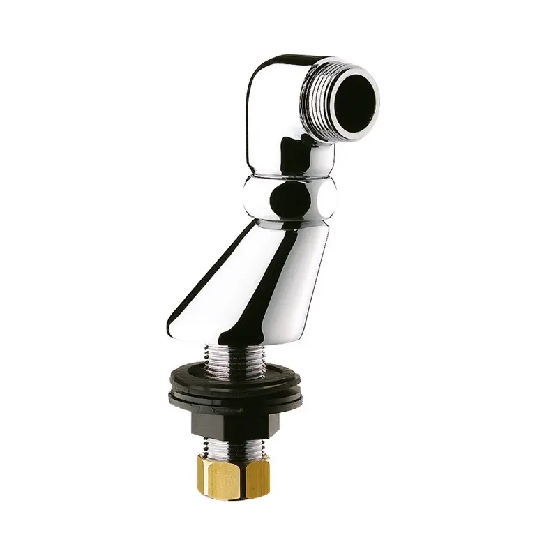 2 Raccords colonnette excentré de 22 mm M1/2" M3/4" H80 mm laiton chro