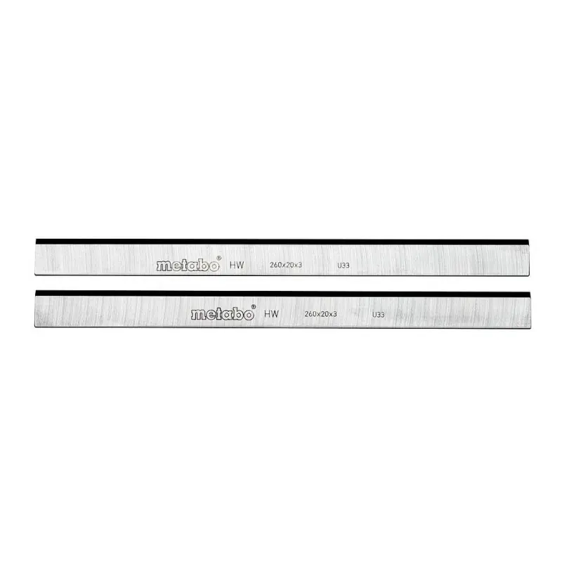 2 Fers de rabot carbure 260x20x3mm pour HC 260 C/M/K Metabo