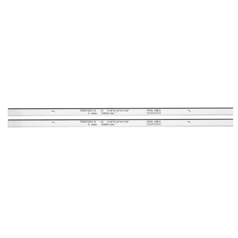 2 Fers de rabot Hss 332x12x1.5mm pour DH 330/316 Metabo