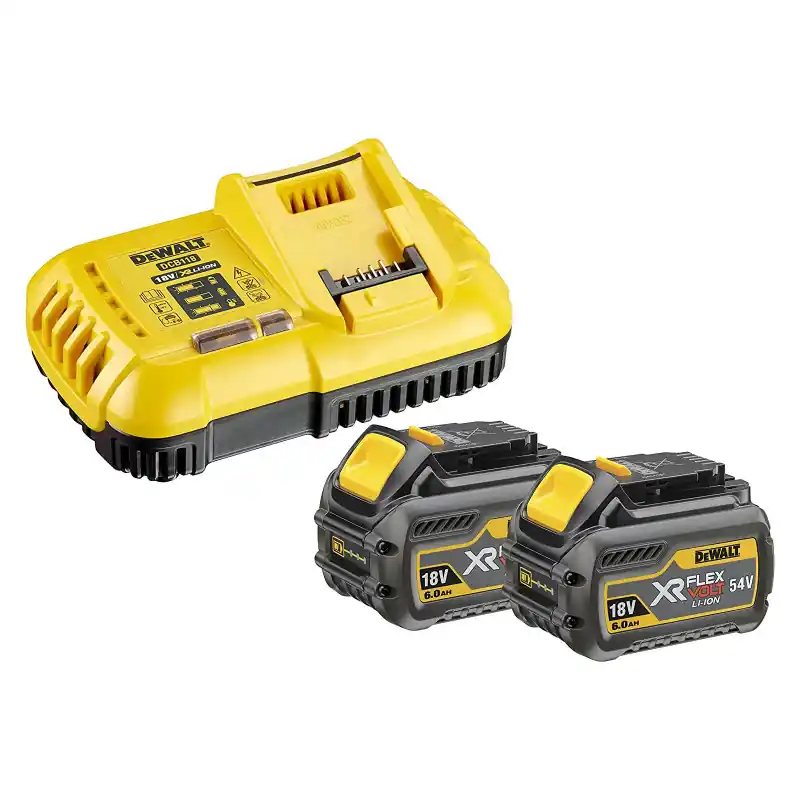 2 Batteries DCB118T2 18/54V XR Flexvolt avec chargeur DeWalt
