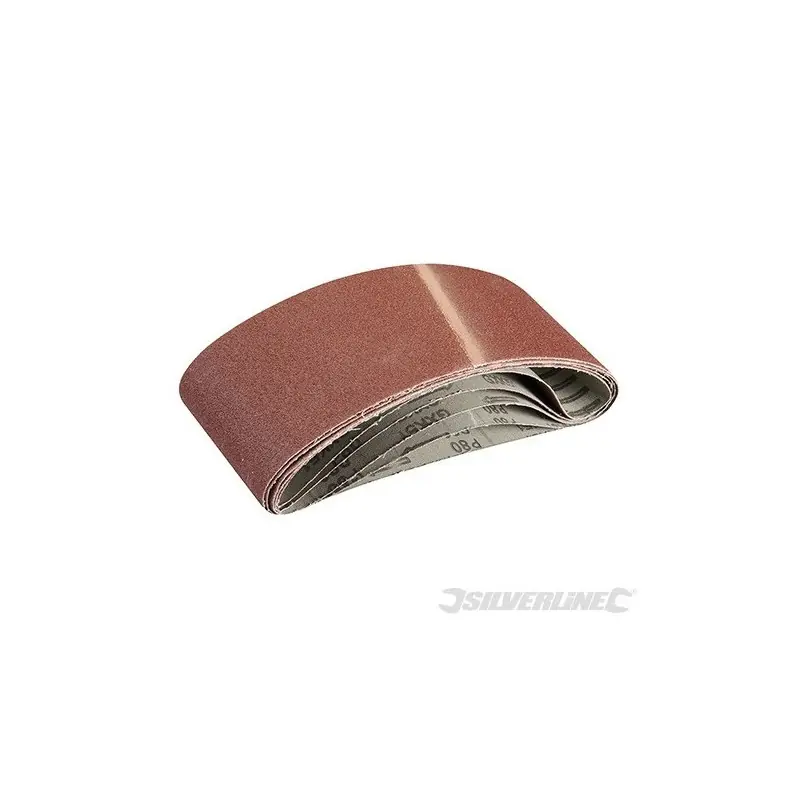 5 bandes abrasives 100 x 610 mm Grain 80