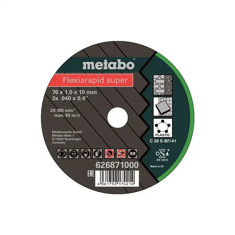 5 Meules de tronçonnage Flexiarapid Super Universal 76x1x10 mm