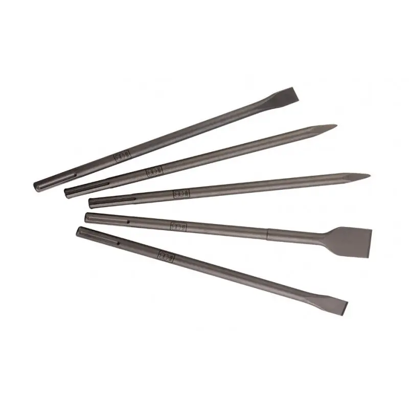 5 pièces de burins SDS-Max 2 pointus 2 plats