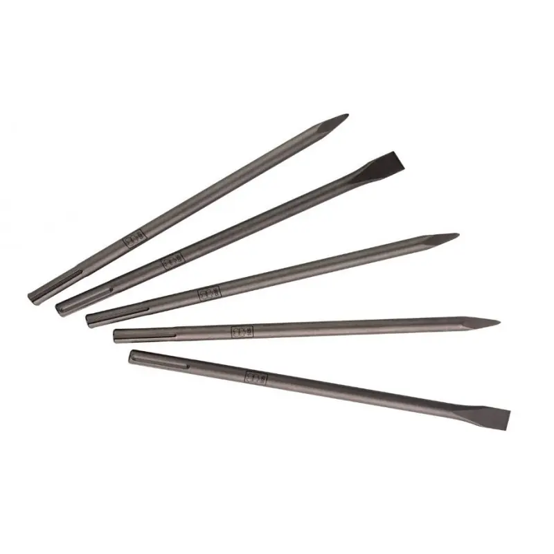 5 pièces de burins SDS-Max 3 pointus 2 plats