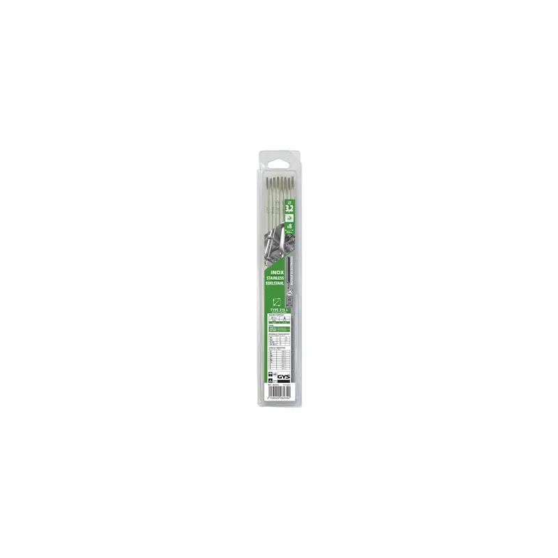 8 Électrodes inox 316L Diam 3,2 mm brochable
