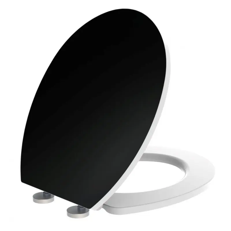 Abattant WC ultra plat noir brillant KRISTAL