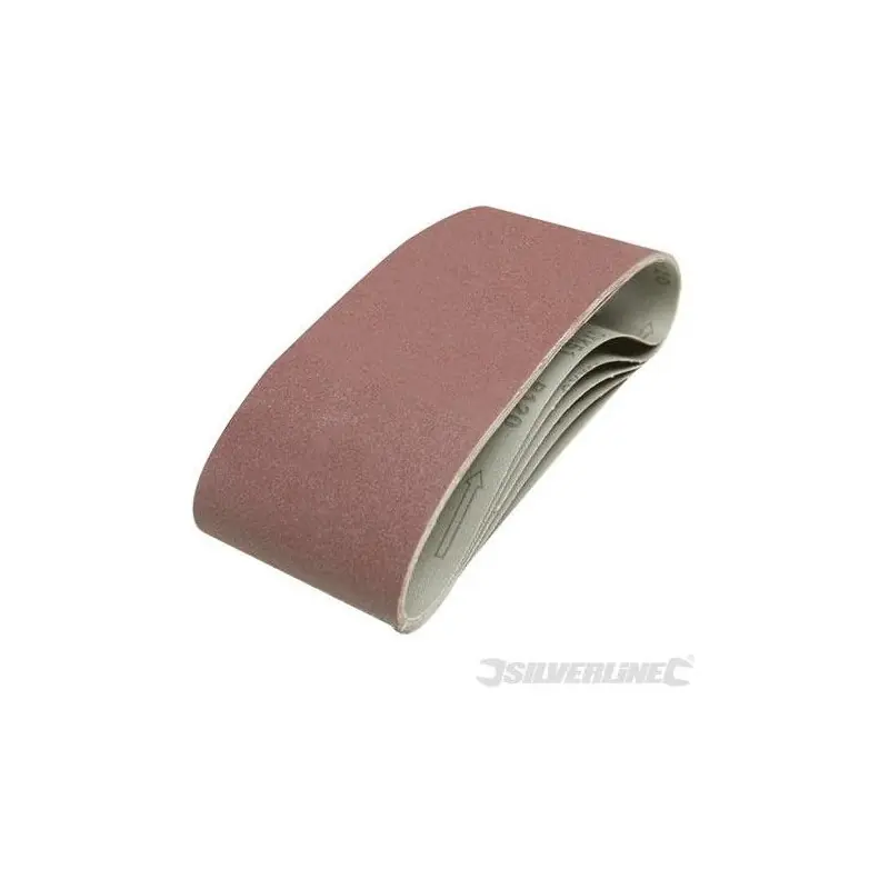 5 bandes abrasives 100 x 610 mm Grain 120