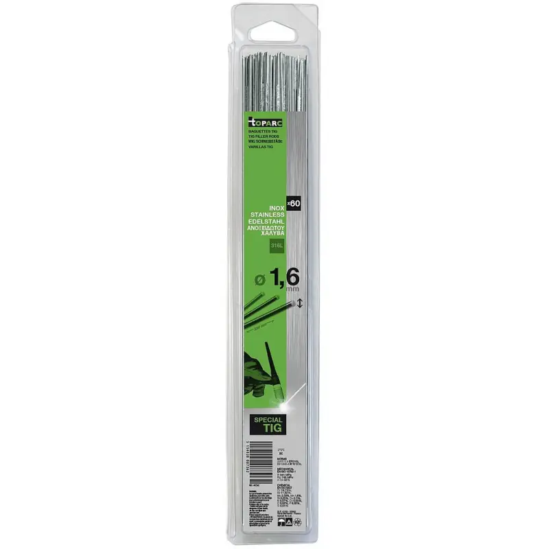 60 Baguettes inox 316L Diam 1,6 brochable