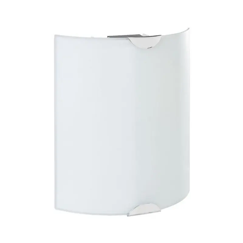 Applique rectangle incurvé Amira Blanc givré E27 60W