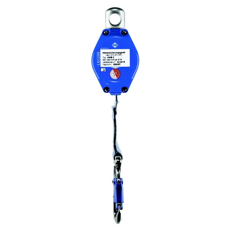 Antichute à rappel automatique 2 m enrouleur sangle crochet alu