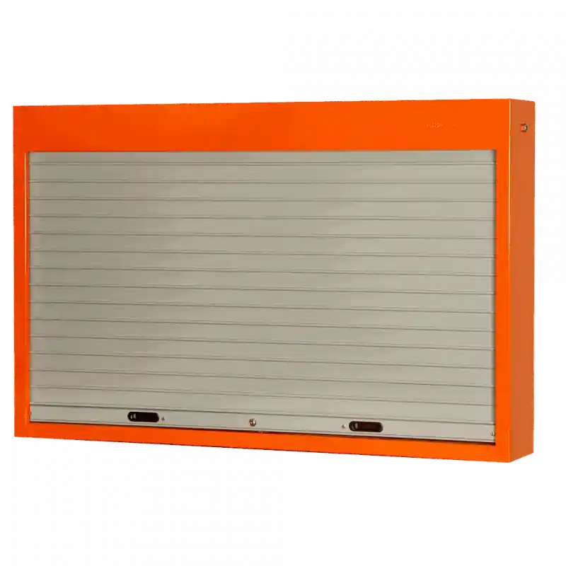 Armoire à rideau pour montage mural ou sur établi 1500 mm orange 1495C