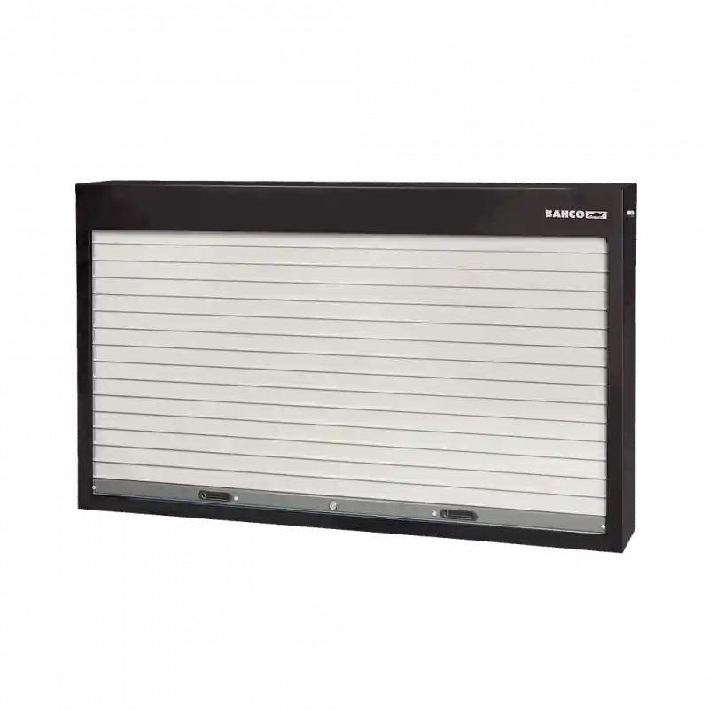 Armoire à rideau pour montage mural ou sur établi 1500 mm noire 1495CS