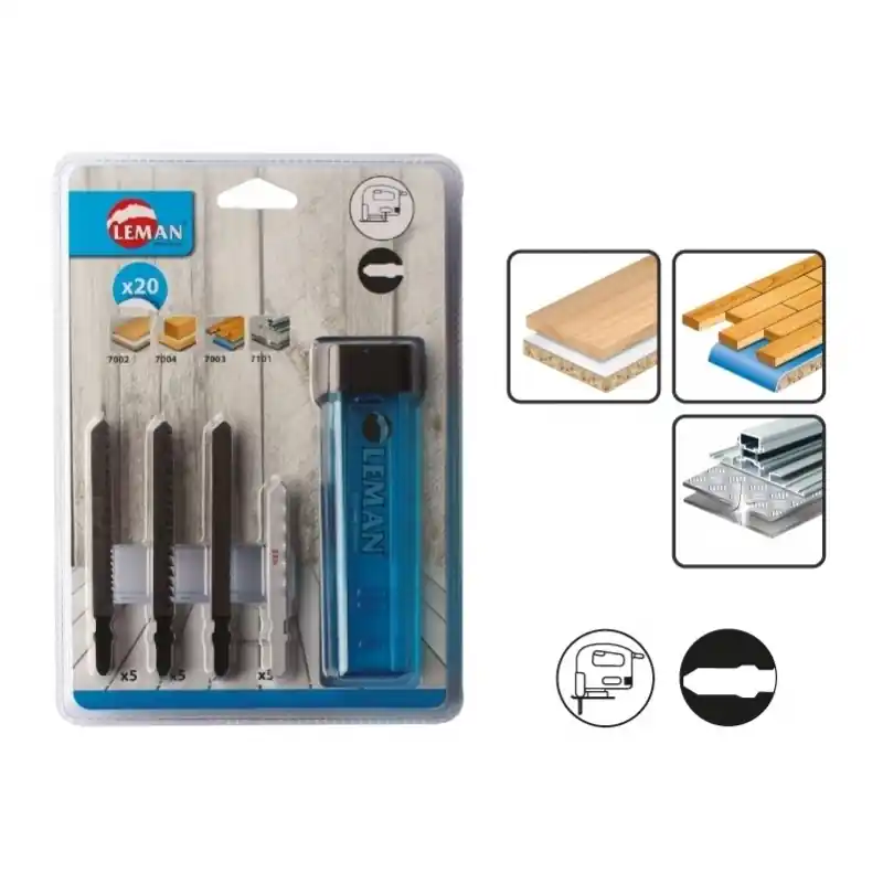 Assortiment 20 Lames Scie Sauteuse Attach.T