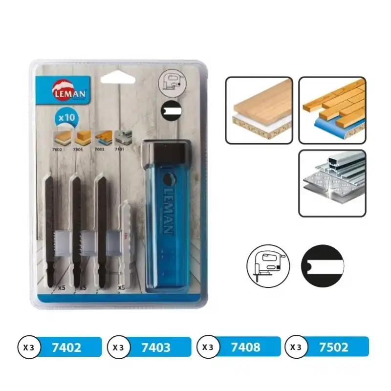 Assortiment 10 Lames Scie Sauteuse Attach.U