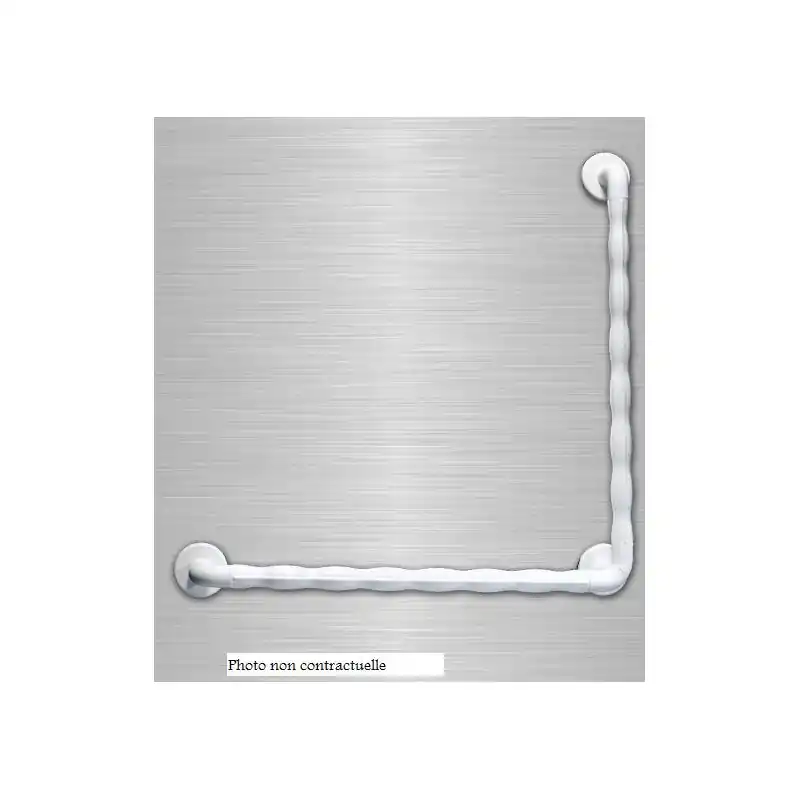 Barre d‘appui ergonomique coudée 90° 600x600mm bleue (Accessibilité PM