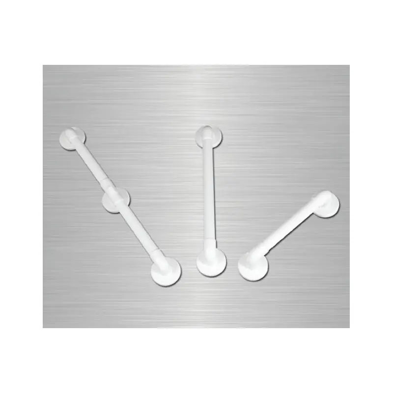 Barre d‘appui droite cannelée renforcée 407mm blanc (Accessibilité PMR