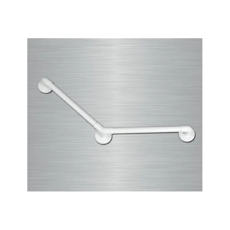 Barre d‘appui lisse coudée 135° 450x450mm blanc (Accessibilité PMR)