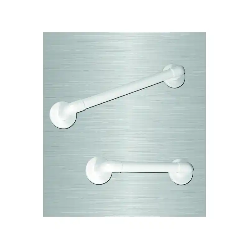 Barre d‘appui droite lisse renforcée 600mm blanche (Accessibilité PMR)