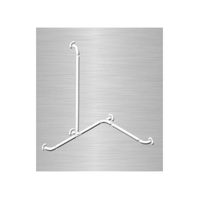 Barre d‘appui lisse renforcée main courante angle Option2 blanche (Acc