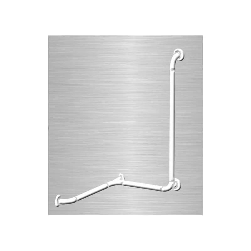 Barre d‘appui lisse renforcée main courante angle Option3 blanche (Acc