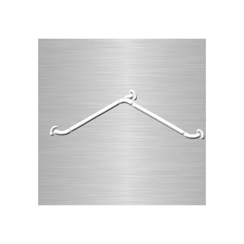 Barre d‘appui lisse renforcée main courante angle Option4 blanche (Acc