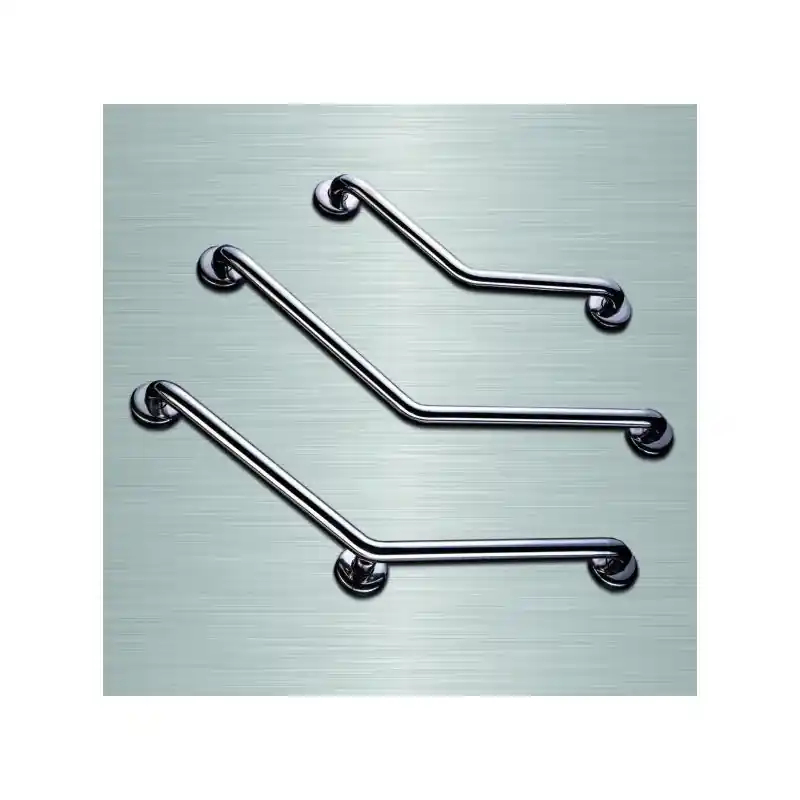 Barre d‘appui coudée 135° acier inoxydable 400x400mm 3 points fixation