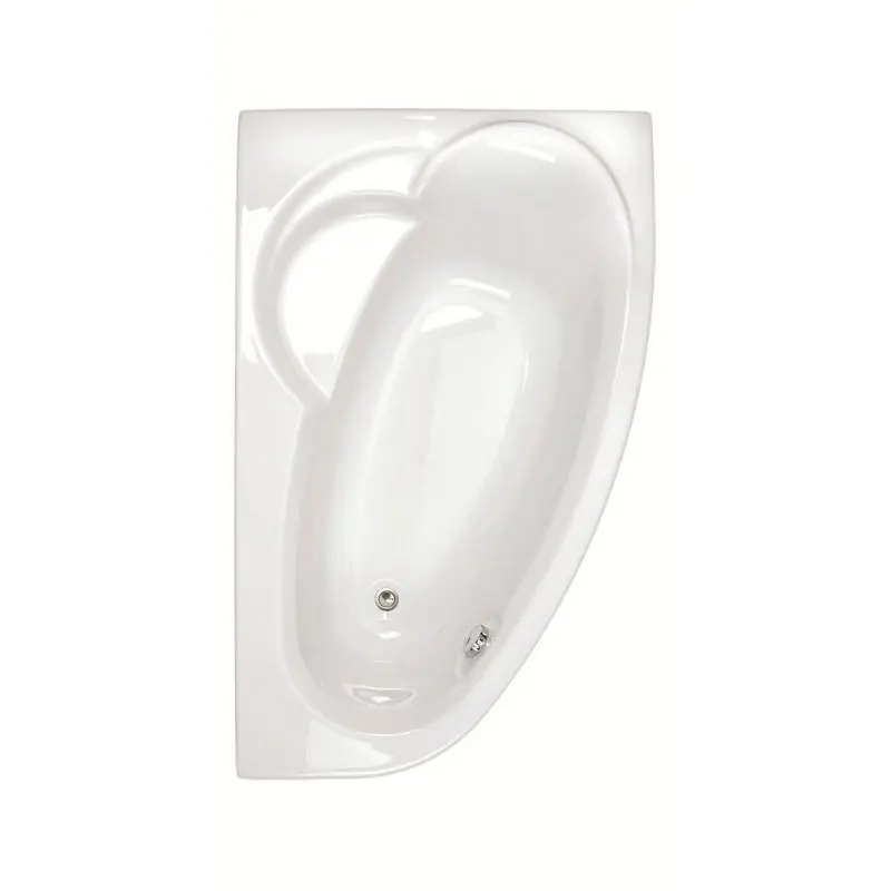 Baignoire asymétrique Gauche 175x110 cm Blanc capacité 130-200 L ZELI