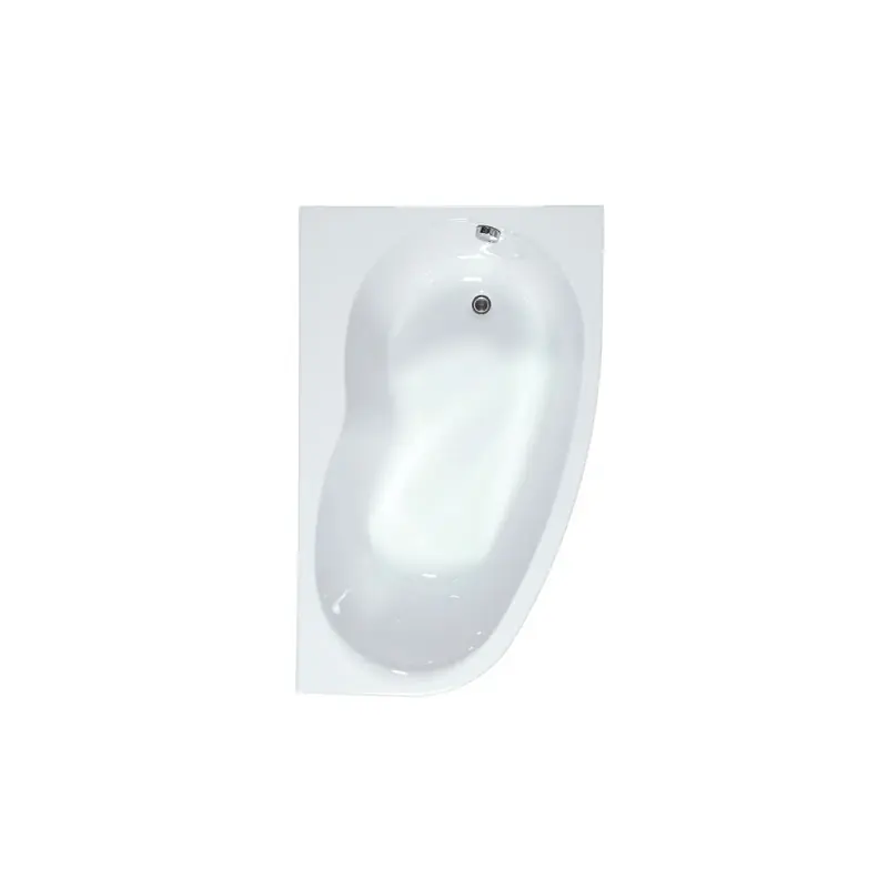 Baignoire asymétrique gauche 160 x 100 cm 200 L Elba Duo