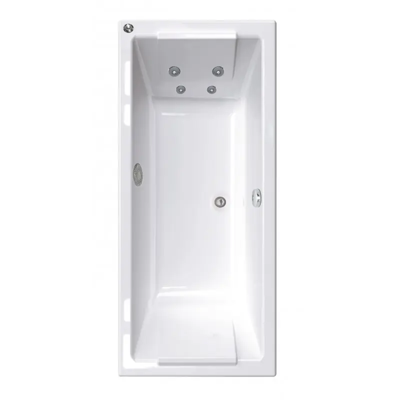 Baignoire balnéo rectangulaire 170x75x51-515cm double dos coloris blan