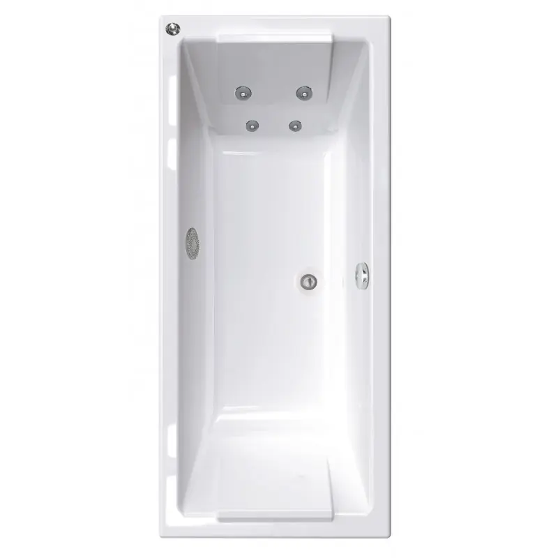 Baignoire balnéo rectangulaire 180x80x51-515cm double dos coloris blan