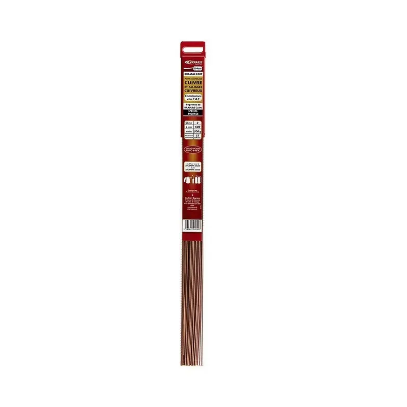 Baguettes de brasure Cu/Ph spécial piquage Diam 2 mm L 500 mm