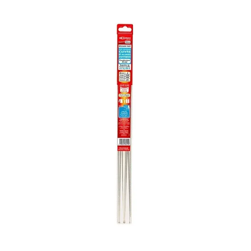 Baguettes de brasure CU/Ph 6% Ag 506 BDiam 2 mm L 500 mm