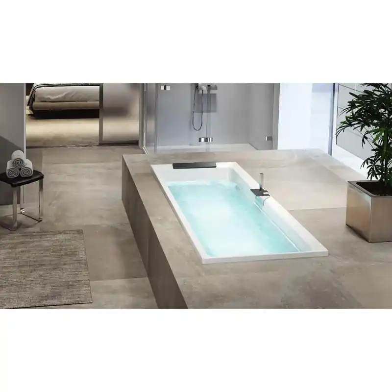 Baignoire rectangulaire standard 170 x 70 cm à encastrer finition doux