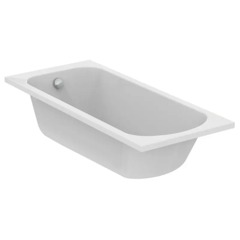 Baignoire rectangulaire à encastrer ou à poser 170 x 75 cm 225 l blanc