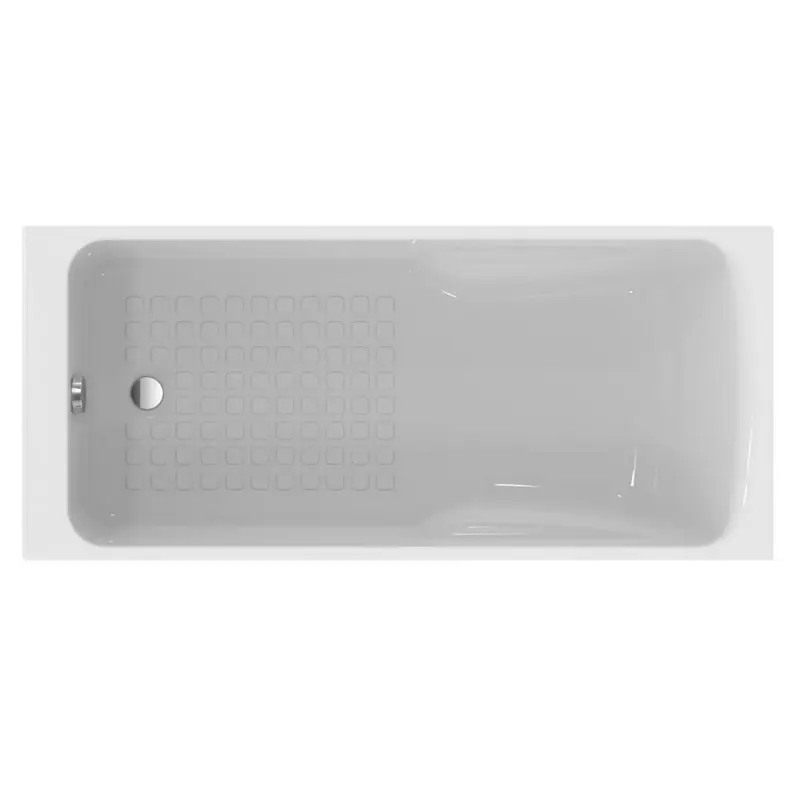 Baignoire-douche à encastrer rectangulaire 170x80cm 250L en acrylique